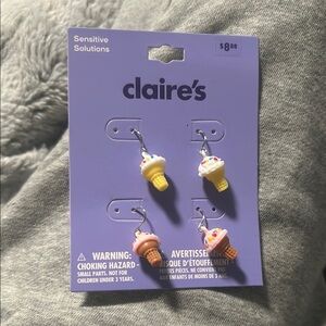 Claire's Ice Cream Cone Earrings